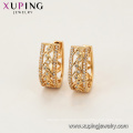 97418 xuping 18K gold color synthetic zircon fashion exquisite ladies hoop Earrings